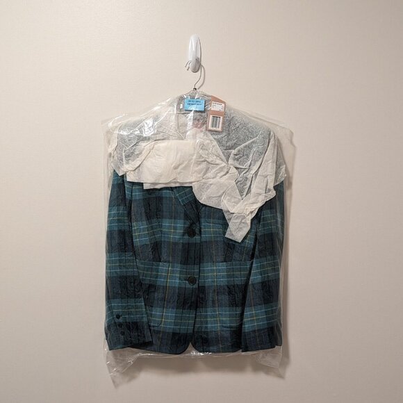 SIZE 12 Kate Spade Greenhouse Plaid Blazer, NWTS - Picture 4 of 4